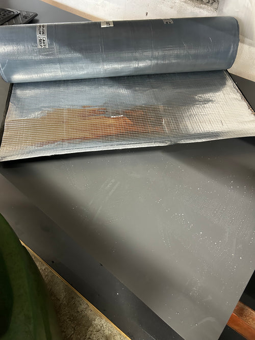 VCL roll unrolled showing the aluminium face